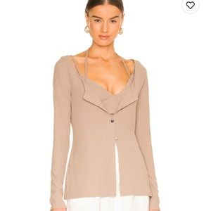 LPA Revolve Cardigan and Crop top bralette set size medium